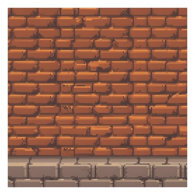 side view of a brick wall, angled perspective sticker