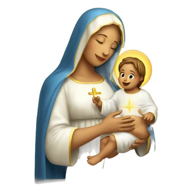 holy Mary with baby Jesus sticker