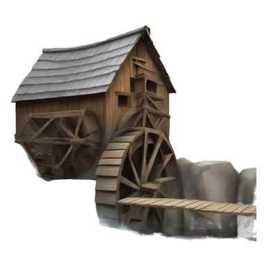 water mill sticker