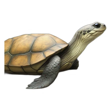Tortue sur une loutre sticker