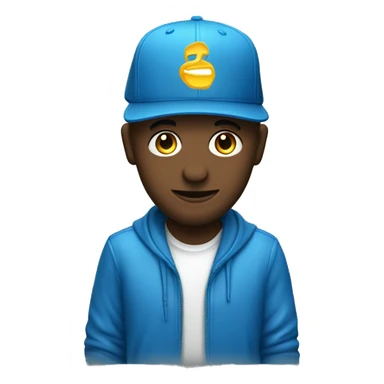 Hazme un dj con una gorra azul sticker