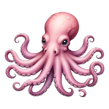 pastel pink octopus sticker