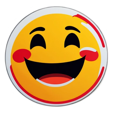 Pop art emoji sticker