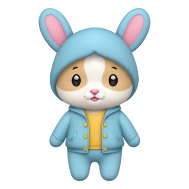 Labubu with cute Outfit  sticker