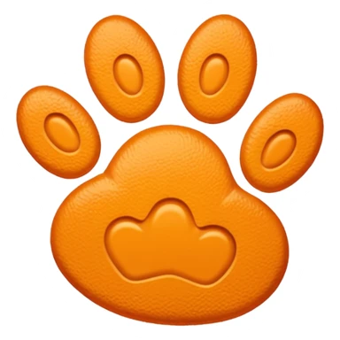 a light orange pawprint sticker