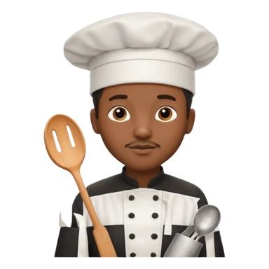 black man chef sticker