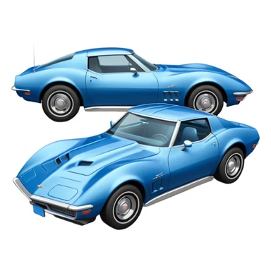 1969 blue Chevy stingray sticker