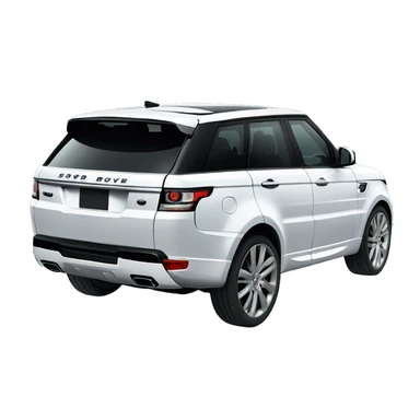 White Range Rover sport  sticker