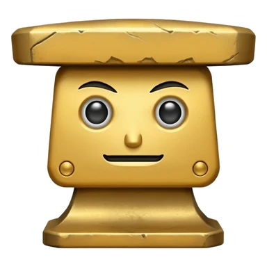 Anvil with a face sticker