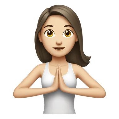 white brunette girl doing yoga sticker