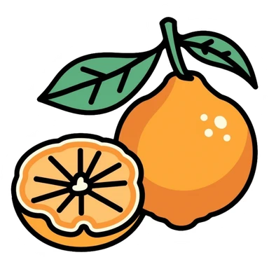 bergamot citrus fruit sticker