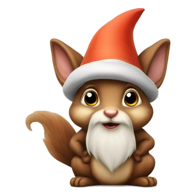 cute gnome squirrel gnome sticker