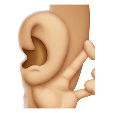 Ear pulling sorry sticker