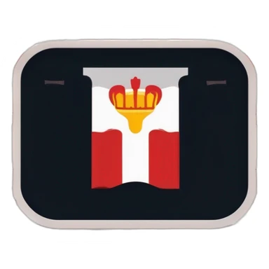 Monaco’s flag with a T in the center sticker