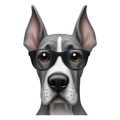 Grey great dane with sunglasses sticker