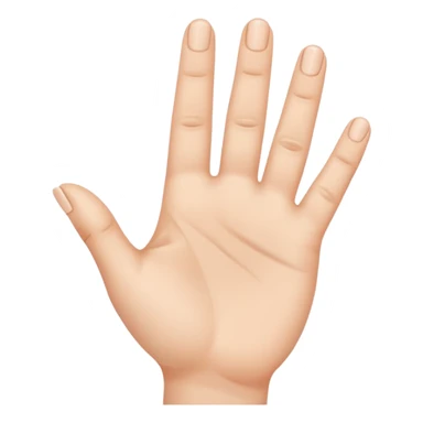 Little finger up and all the others are down with the thumb holding them. sticker