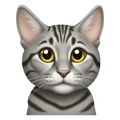 Gray tabby laying sticker