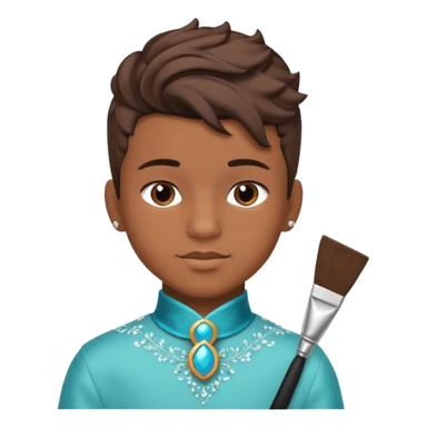 Quinceañera makeover of the boy and before after picture about the boy getting a new look for his Quinceañera sticker