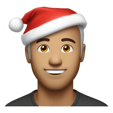 My photo with a Santa hat sticker