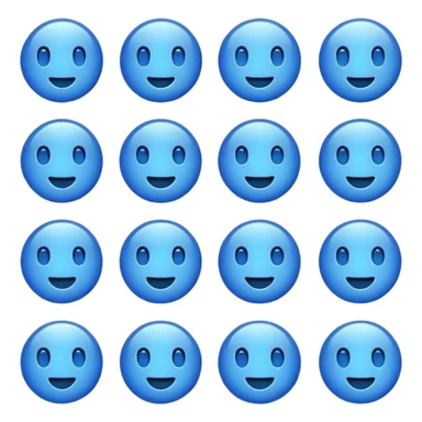 Emojis azuis sticker