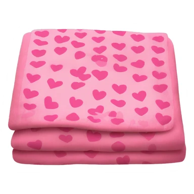 pink blanket with hearts sticker
