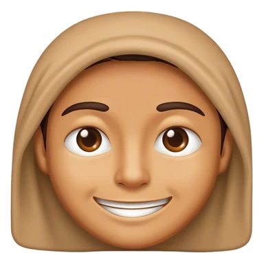 Person trying to hide smile  sticker