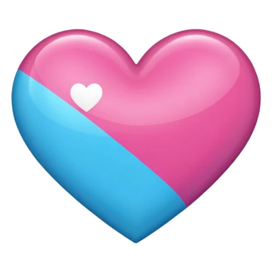 heart with trans pride flag colors sticker