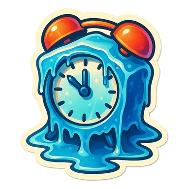 frozen clock sticker