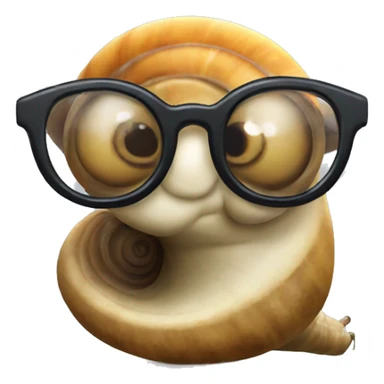 Snail with glasses sticker