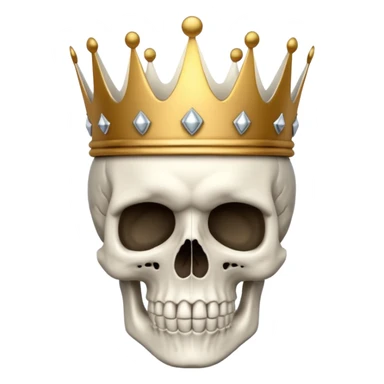 Skull with Crown PNG sticker