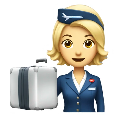 FLIGHT ATTENDANT WITH A LUGGAGE sticker