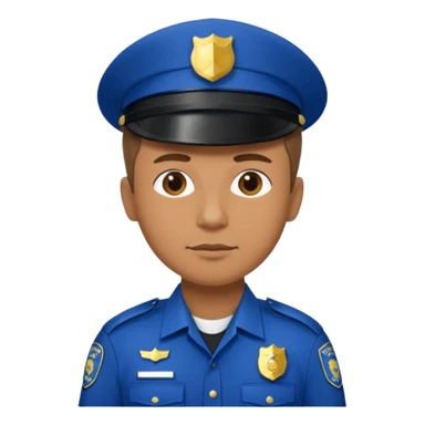 Hair police man sticker