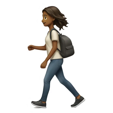 Girl Walking right  sticker