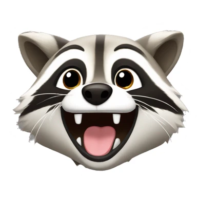 Happy raccoon  sticker