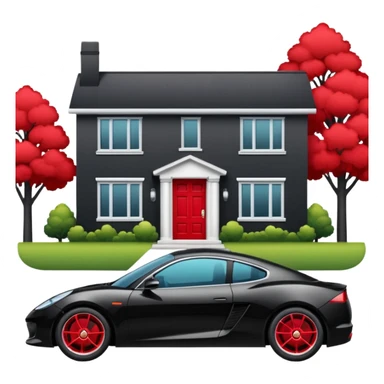 car sport in front of a house sticker
