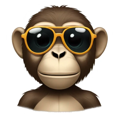 Monkey with a cygarrette and sunglasses sticker