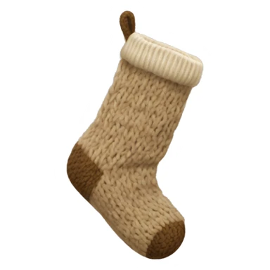Beige knit Christmas sock sticker