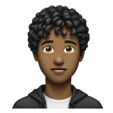 realistic teenager with white skin.  he has very black and wavy hair.  He has bangs to the right, his eyes are black, he is tall, he has an elongated neck and head sticker