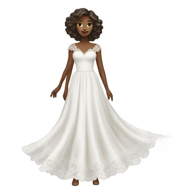 Beautiful white dress  sticker