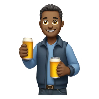 Dad with beer sticker