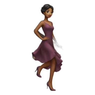 elegant girl on staircase  sticker