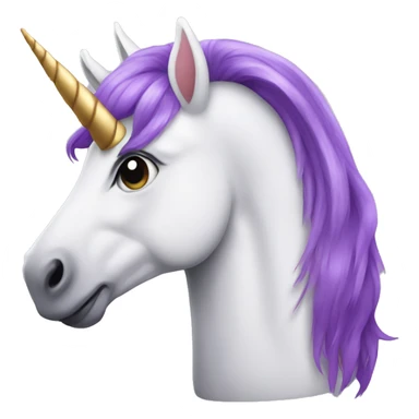 Unicorn with purple hair sticker