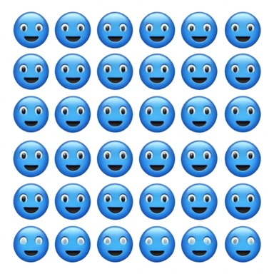 Emojis azuis sticker