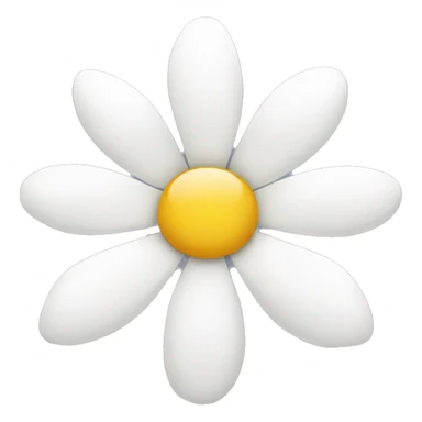 White flower with 11 petals sticker