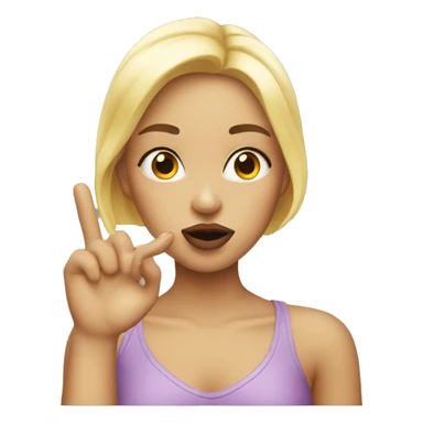 blonde girl blowing kiss sticker