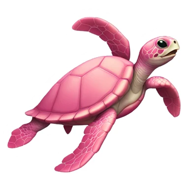 Pink sea turtle  sticker