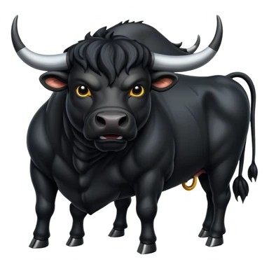 Black bull sticker