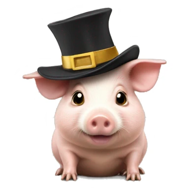 Guinie pig with hat sticker