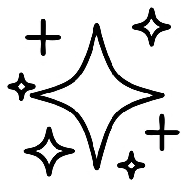 magic effect icon, outlined style, minimal and modern sticker