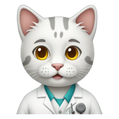 a cat scientist sticker